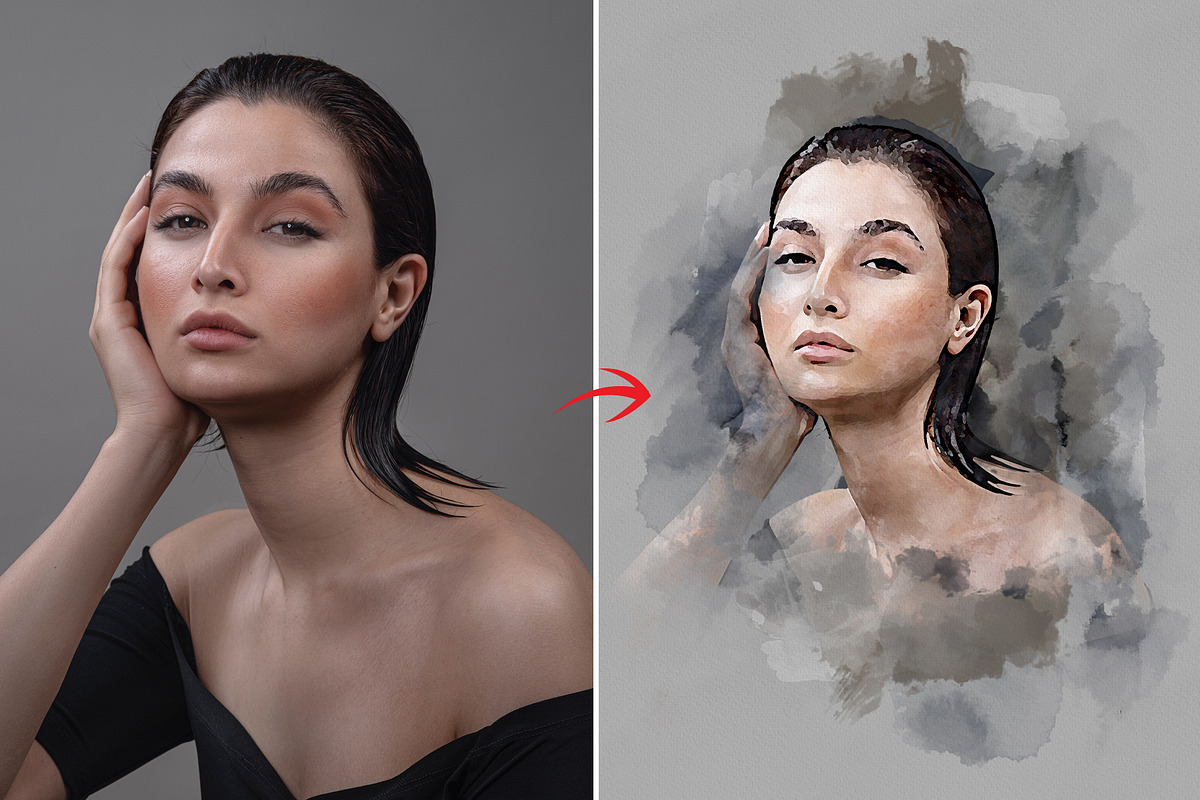 Watercolor Mixed Art Painting, an Action Add-On by Photoshop Action (Photo 17 of 17)