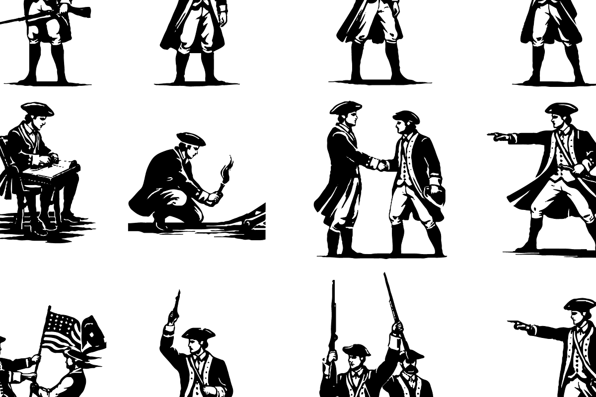 American Revolution Patriot Silhouet, an Object Graphic by RT Studio (Photo 2 of 3)