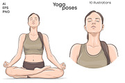 Yoga poses VECTOR illustrations, a Healthcare Illustration by Natalka Dmitrova art (Thumbnail 3 of 5)