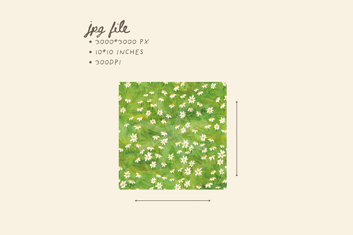 Summer Flower Seamless Pattern, a Pattern Graphic by CraftingOnSunday (Photo 3 of 3)