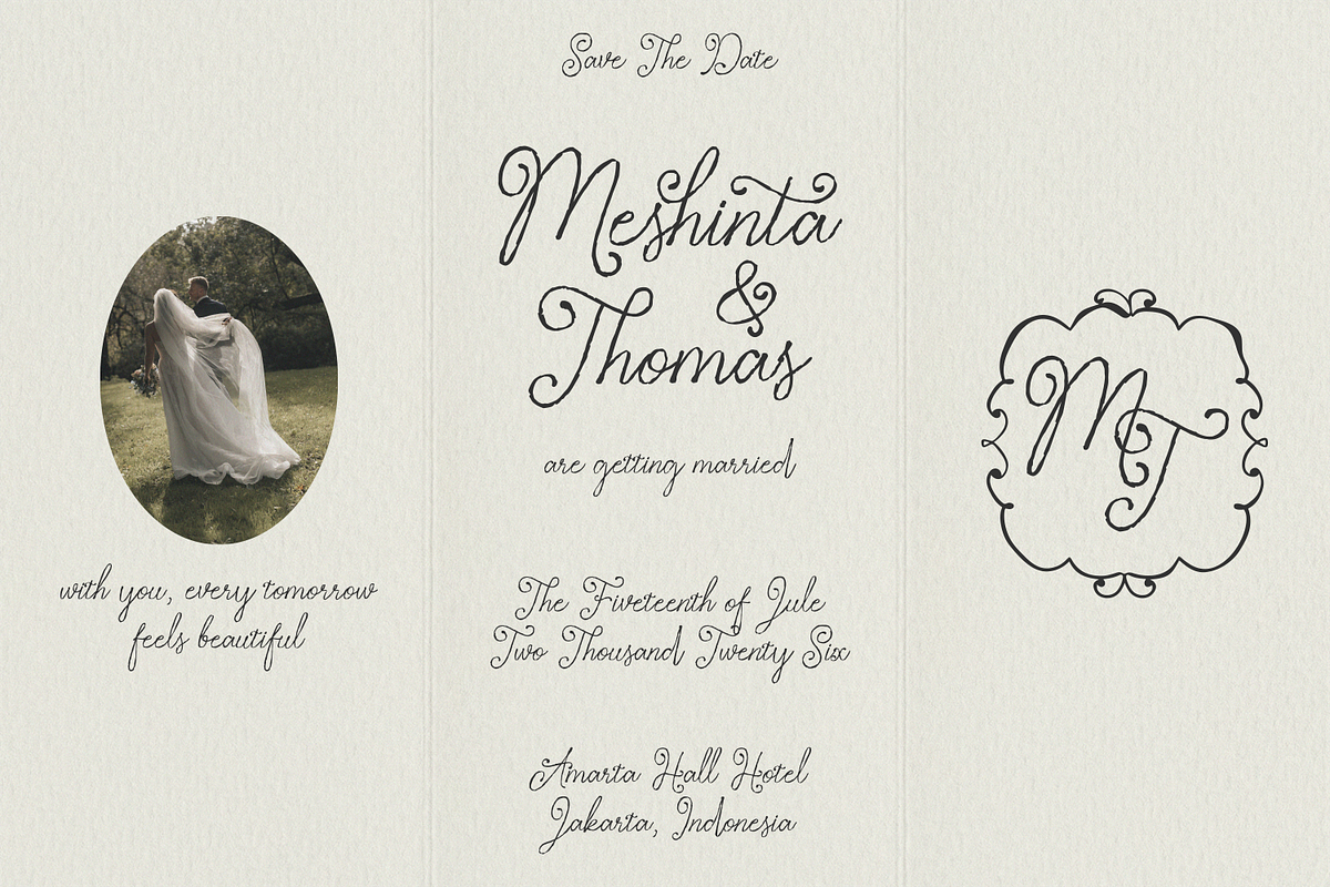 Wisteria Tale - Whimsical Script, a Handwritten Font by shineink.designlab (Photo 6 of 14)