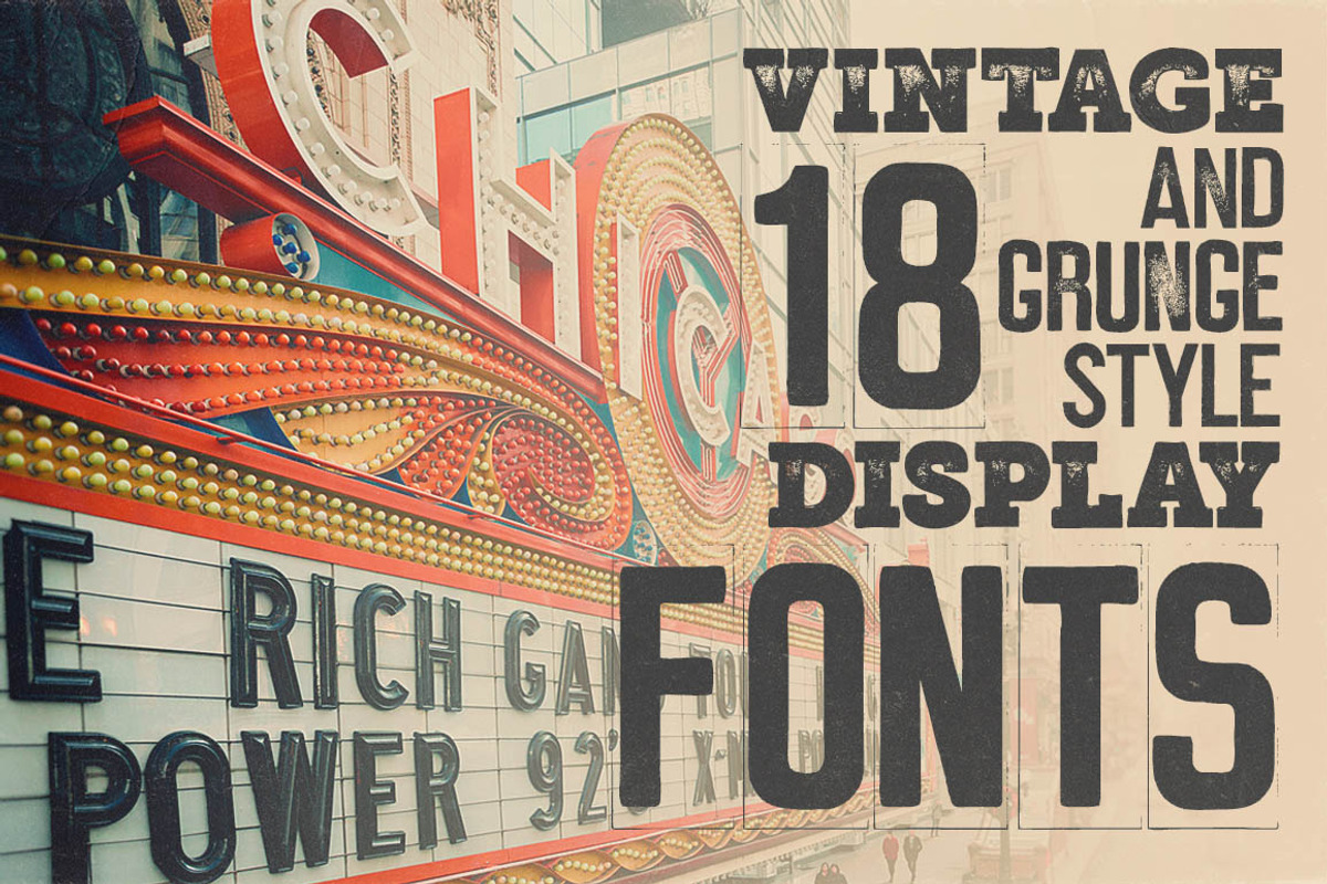 Marquee - 18 Grunge Fonts preview 2