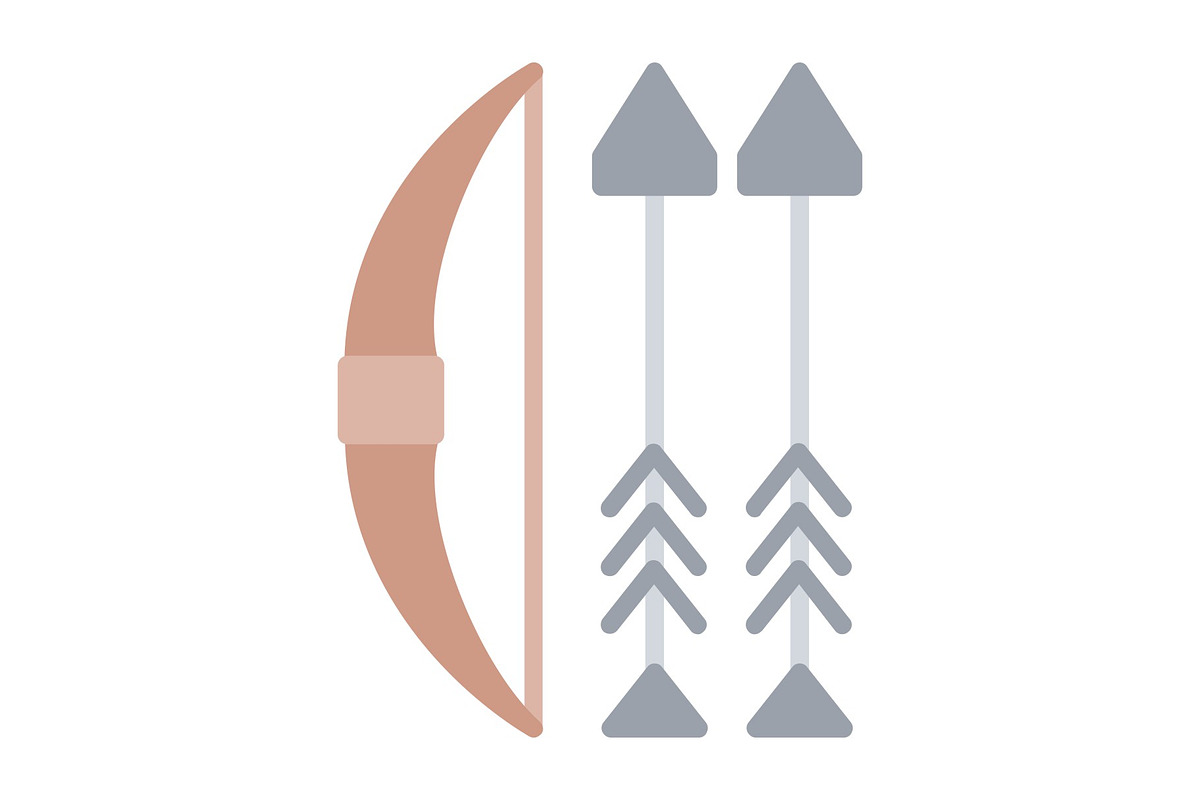 Archery Flat Icon, a Duotone Icon by Pexelpy (Photo 1 of 2)