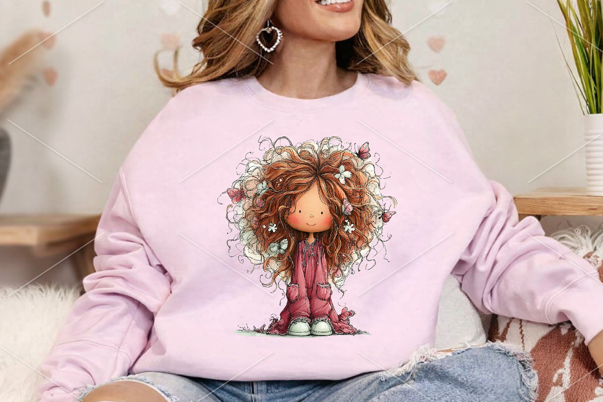 Whimsical Girl with Butterfly PNG, a Seasonal Illustration by Canvas Craft (Photo 5 of 7)