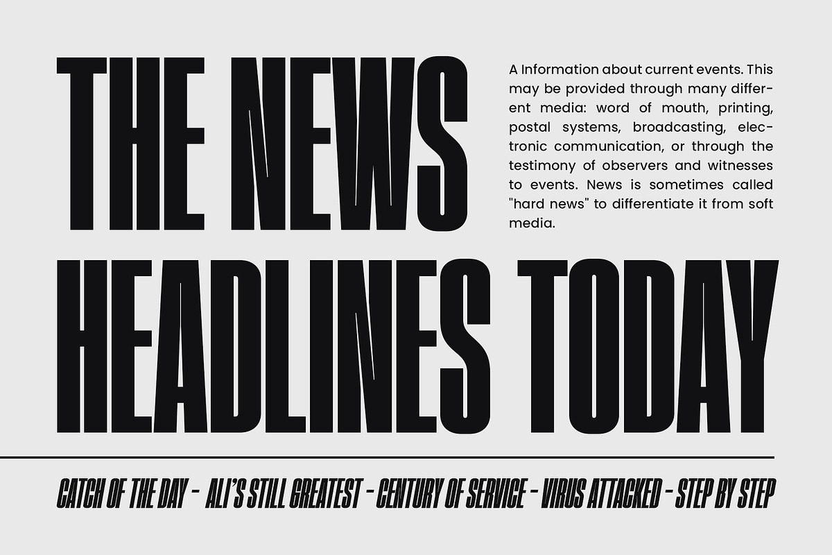 Homura - Condensed, a Sans Serif Font by Arterfak Project (Photo 2 of 14)