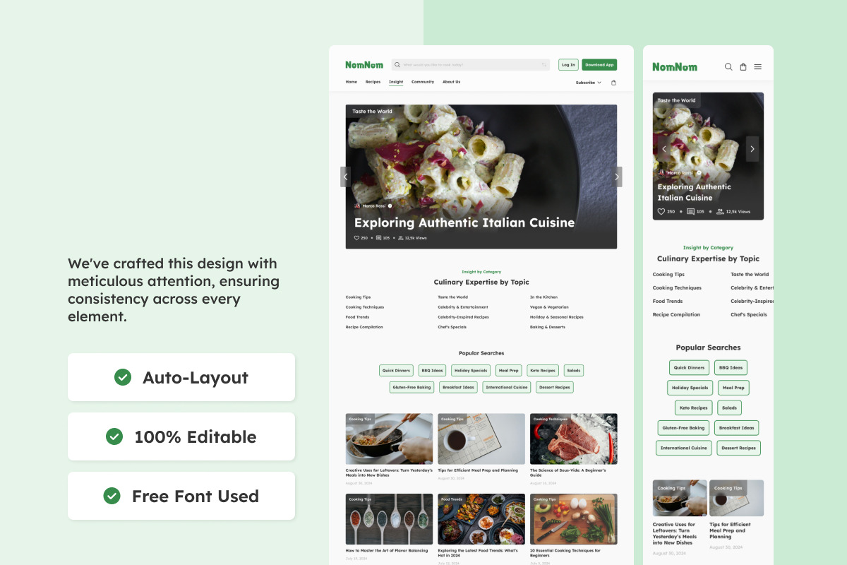 NomNom - Food Recipe Landing Page, a Landing Page Template by twinstd (Photo 4 of 5)
