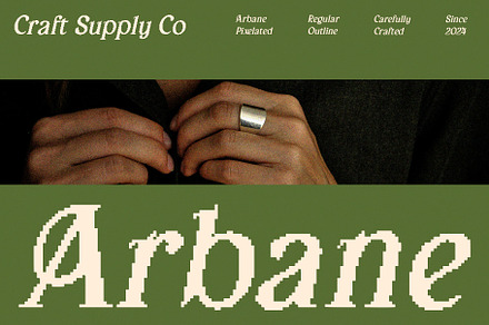 Arbane Pixel, a Serif Font by Craft Supply Co.