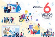 Team Building Vector Scene, a Finance Illustration by Tera Vector (Thumbnail 1 of 2)