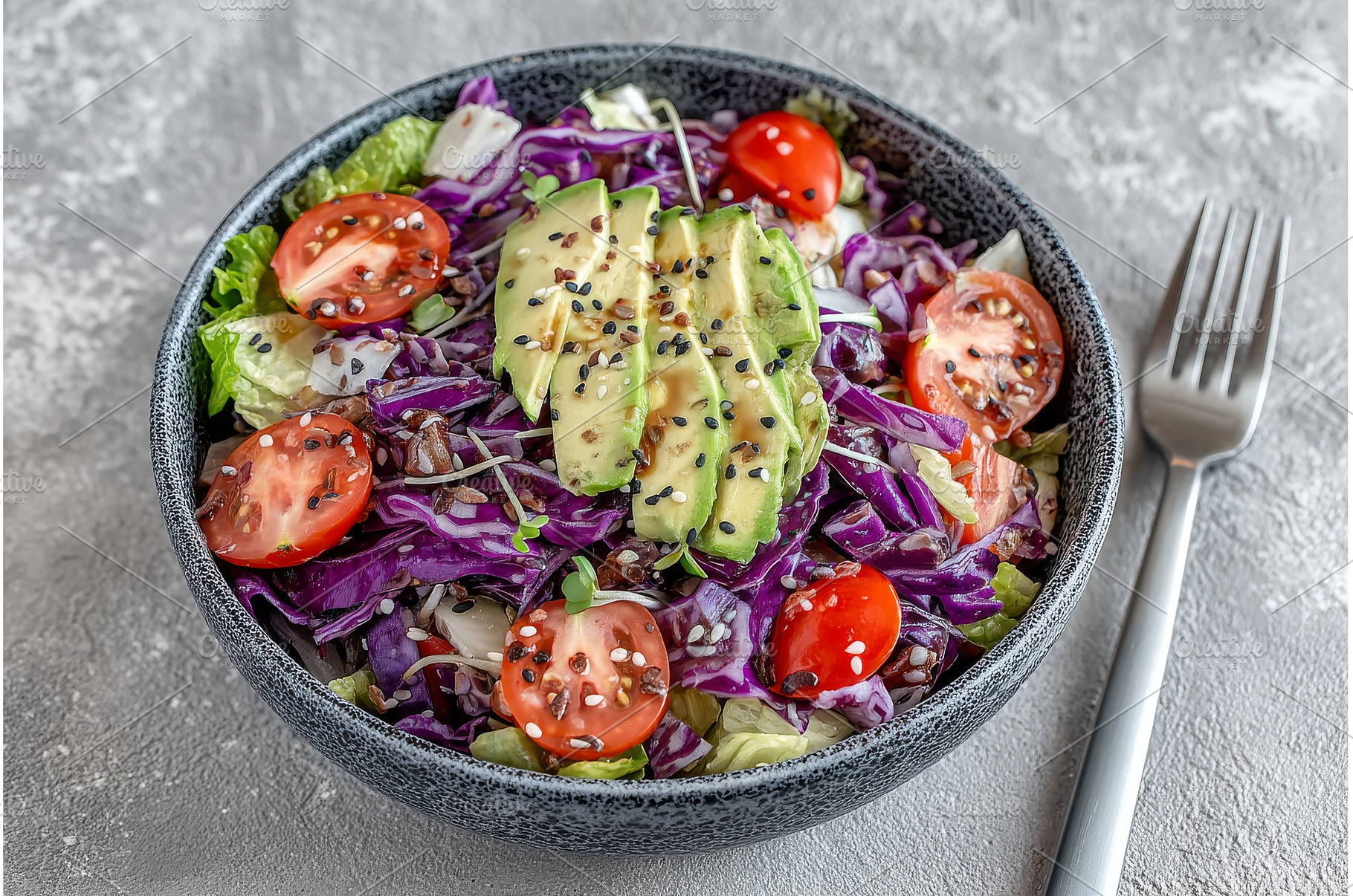 This summer salad is a green and, a Food & Drink Photo by ZinetroN
