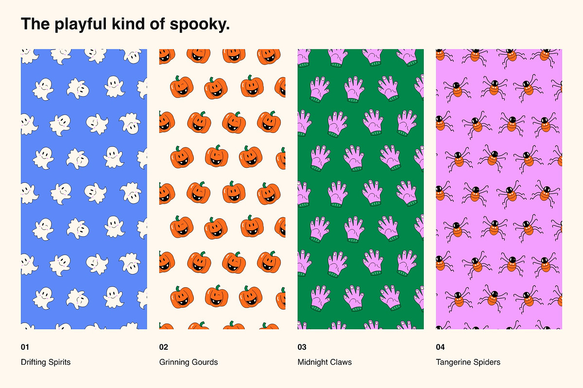 Halloween Pop - 16 Seamless Patterns, a Pattern Graphic by Oday Noon (Photo 3 of 9)
