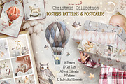Сhristmas posters pattern advent, an Illustration by TanyaSchuka (Thumbnail 1 of 15)