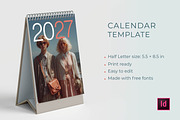 2027 Desk Calendar Template, a Stationery Template by R-studio (Thumbnail 1 of 8)