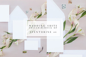 A7 wedding invitation card mock up