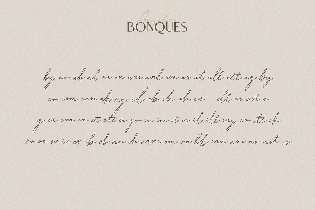 Angelic Bonques - Font Duo preview 8