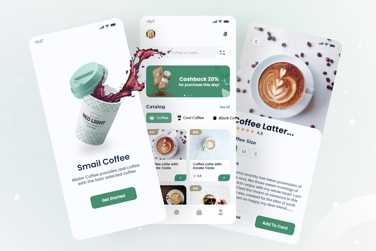 Coffee Shop UI Kit, an UI Kit Template by IFN