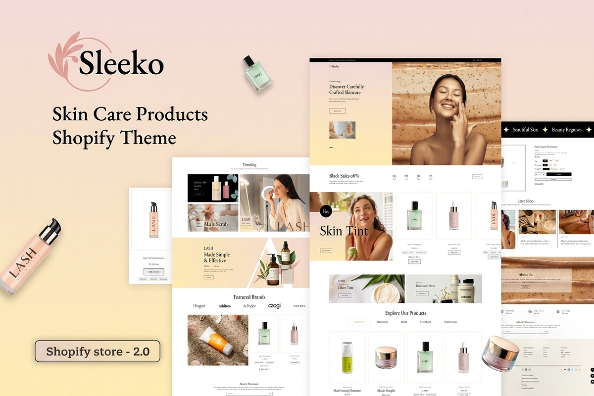 Sleeko - Beauty Cosmetics Shop Theme, a Shopify Template by ThemesRain (Photo 1 of 3)
