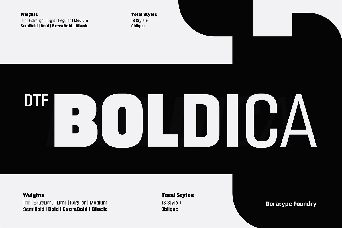 DTF Boldica, a Sans Serif Font by Dora Typefoundry (Photo 13 of 13)