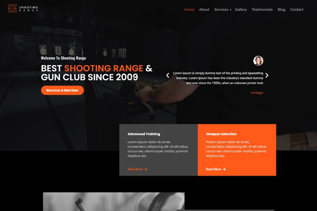 Shooting Range WordPress Theme