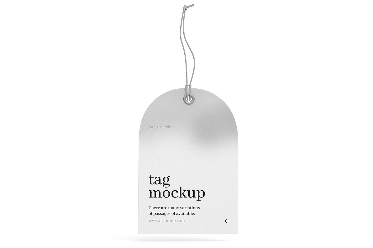 Clothing Tag Mockup with Rope String, an Advertising Mockup by graphypix (Photo 3 of 4)