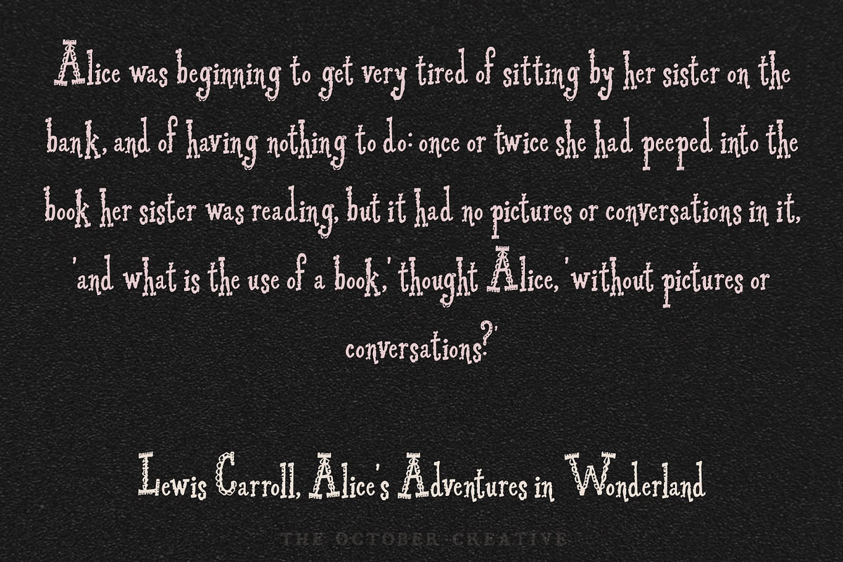 Lacedrunk Lace Pattern Font, a Slab Serif Font by The October Creative (Photo 5 of 8)