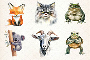 Cheeky Grumpy Animals Clipart, an Illustration by Dream Creation (Thumbnail 4 of 6)