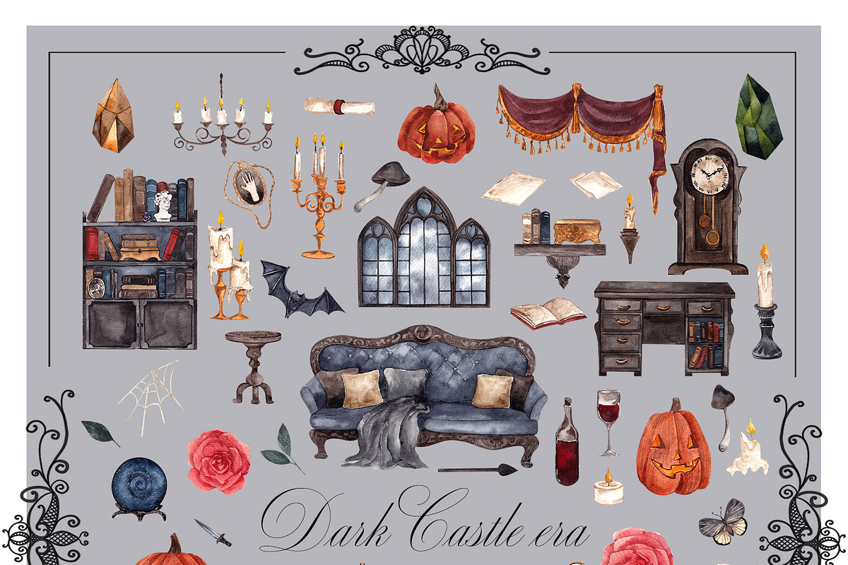 Dark Castle era. Watercolor graphic, an Object Graphic by ma_i_vi (Photo 7 of 10)