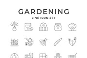 Set line icons of gardening, an Outline Icon by motorama (Thumbnail 1 of 2)
