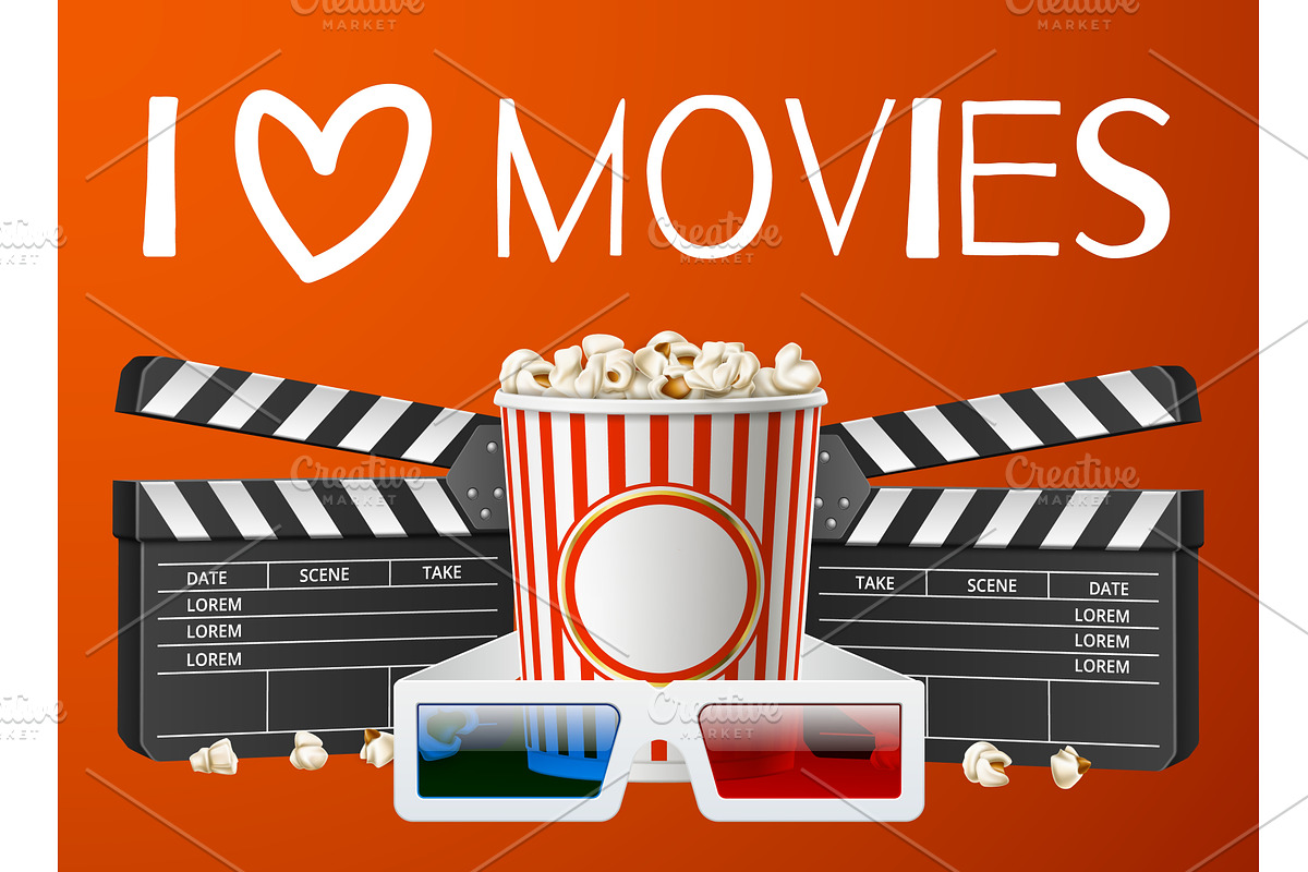 Realistic cardboard cinema popcorn, an Object Illustration by Vectorbuum