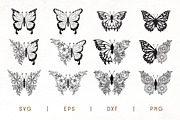 Flower - Floral Butterfly SVG Pack, a Decorative Illustration by Dasagani (Thumbnail 1 of 5)