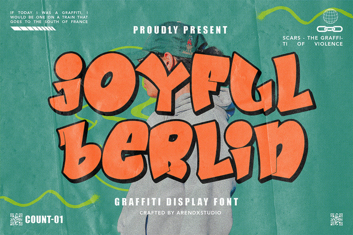 Joyful Berlin - Comic Display Font, a Font by Arendxstudio (Photo 1 of 8)
