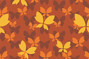 Vector Pattern With Butterfly.