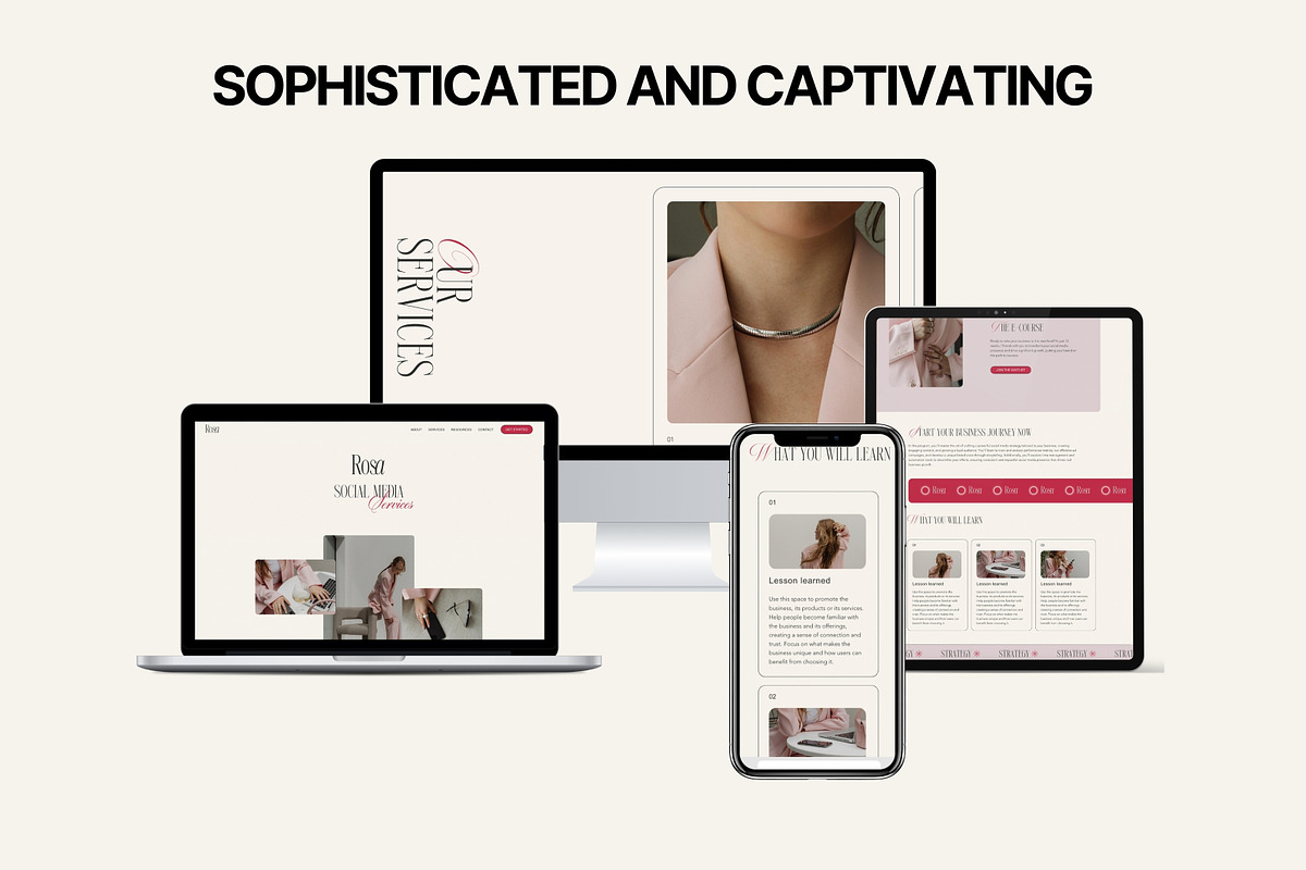 ROSA Canva Landing Page, a Landing Page Template by Studio Suvelle (Photo 3 of 8)