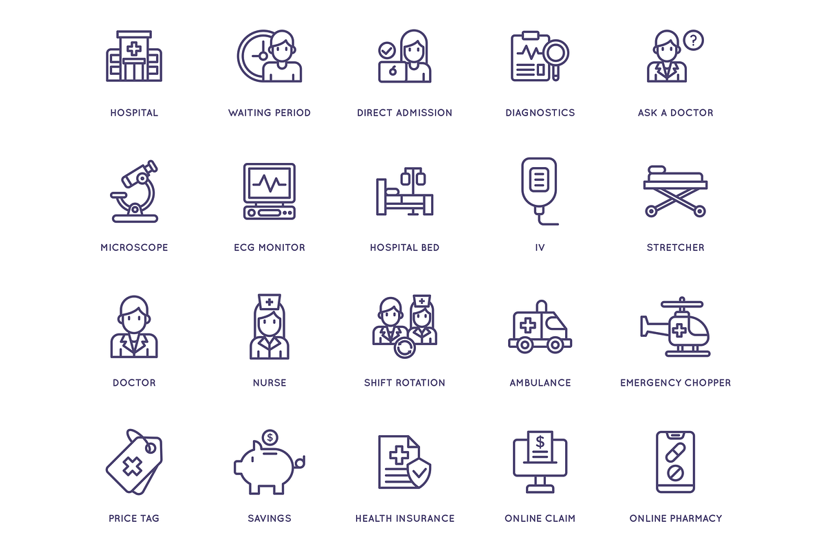 105 Medical and Healthcare Icons, an Icon by Flat Icons (Photo 3 of 8)