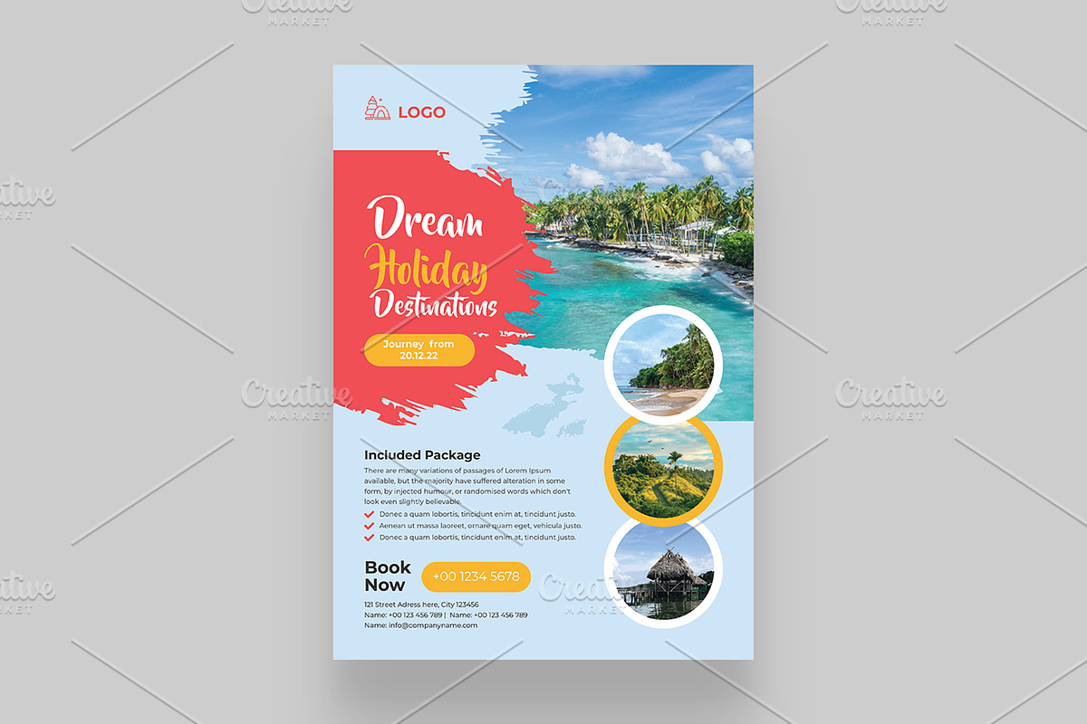 Modern Travel Flyer Design, a Flyer Template by Shahjahangdb1 (Photo 9 of 11)