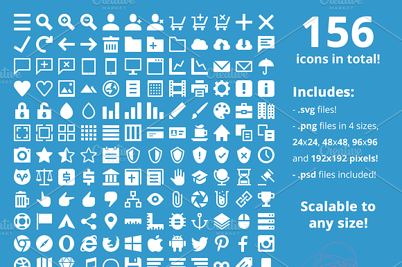 Responsive Icon Set preview 5