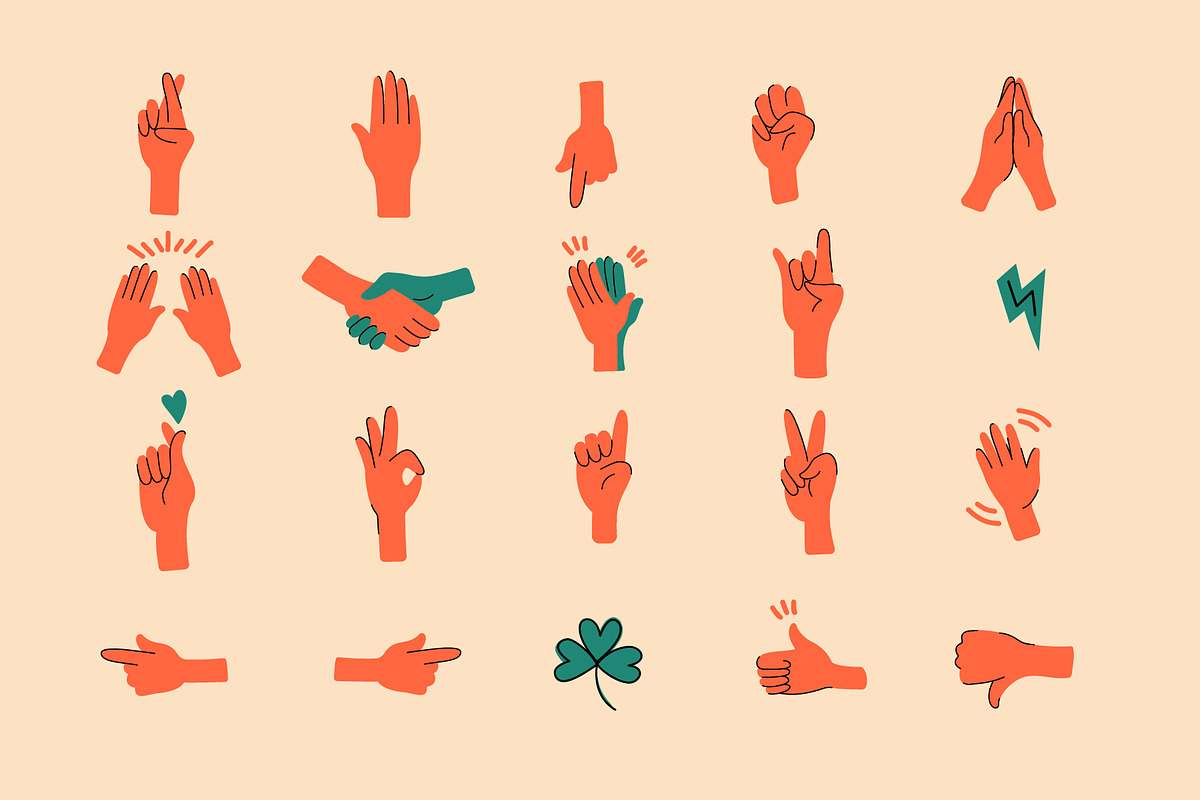 Hand-Drawn Gestures – Playful Mini C, an Illustration by Graphicado (Photo 2 of 4)