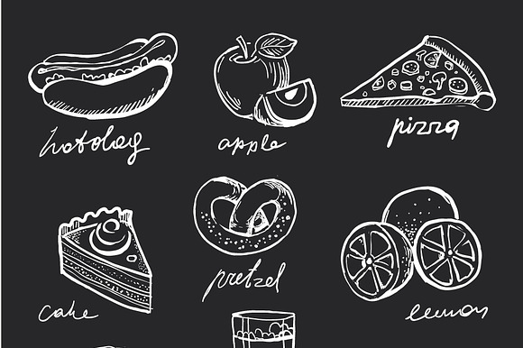 Menu Food Hand Drawn Chalk
