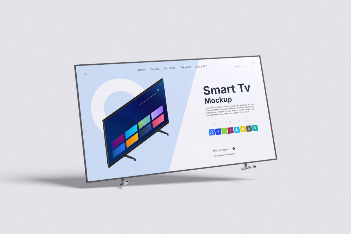 Smart TV Mockup Bundle Set, a Wearable Device Mockup by Rielismee (Photo 3 of 5)