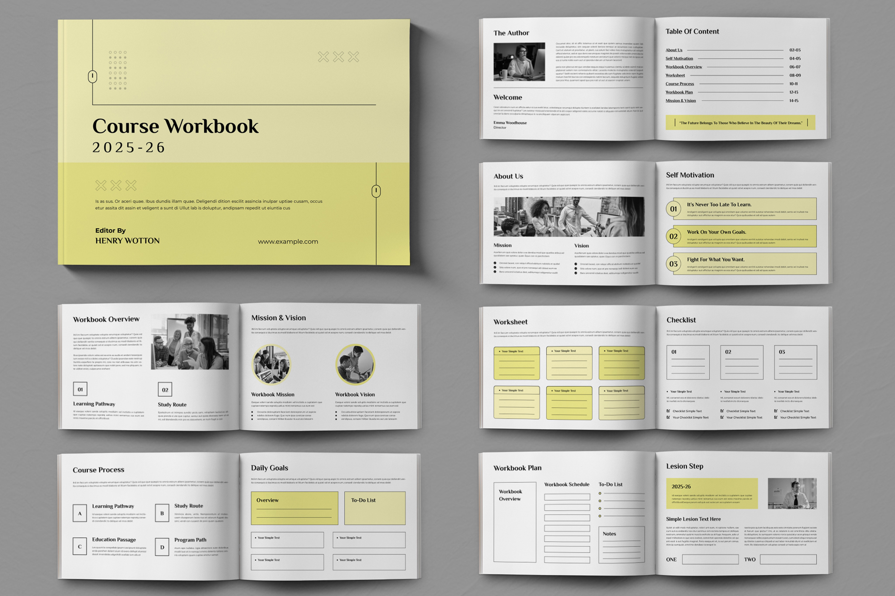 Workbook Planner Template Landscape