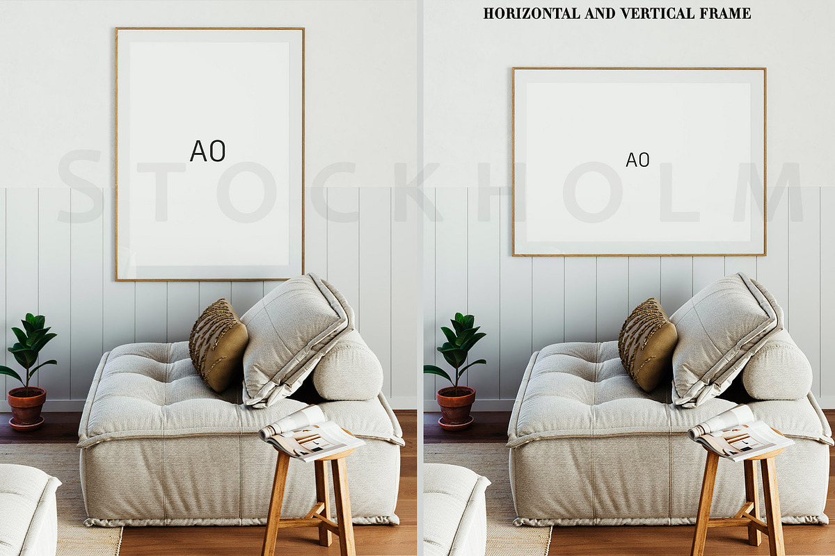 Stockholm Room & MockUp Frame Bundle, a Household Mockup by LAMIA DESIGN (Photo 6 of 14)