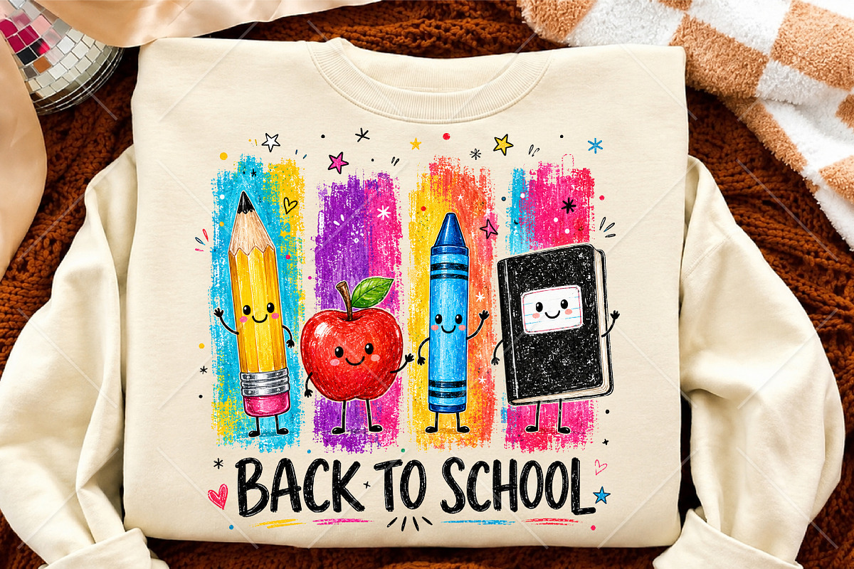 Cute Back to School Sublimation PNG, a Seasonal Illustration by Canvas Craft (Photo 4 of 6)