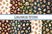 Christmas Gingerbread Pattern Set, a Pattern Graphic by Barsuk's Shop (Thumbnail 1 of 10)