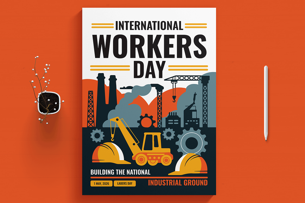 Labour Day Flyer Template, a Flyer Template by MightyDesign (Photo 1 of 8)