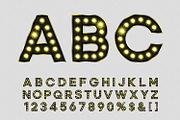 Retro alphabet in black with bulbs, an Object Graphic by MariiaVD (Thumbnail 2 of 6)