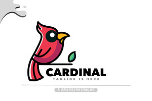 Cute cardinal mascot logo design, a Design Template by Bayuktx