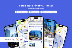 Zone - Real Estate UI App Design, an App Template by productype1