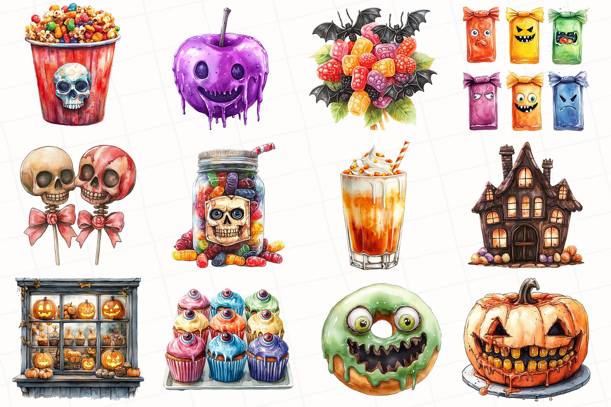 Halloween Trick or Treat Clipart, an Illustration by OK Design (Photo 2 of 5)