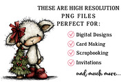 Whimsical Christmas Animals Clipart, an Illustration by OK Design (Thumbnail 4 of 6)