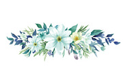 Elegant Blue Floral Clipart, an Illustration by jahid234 (Thumbnail 8 of 11)