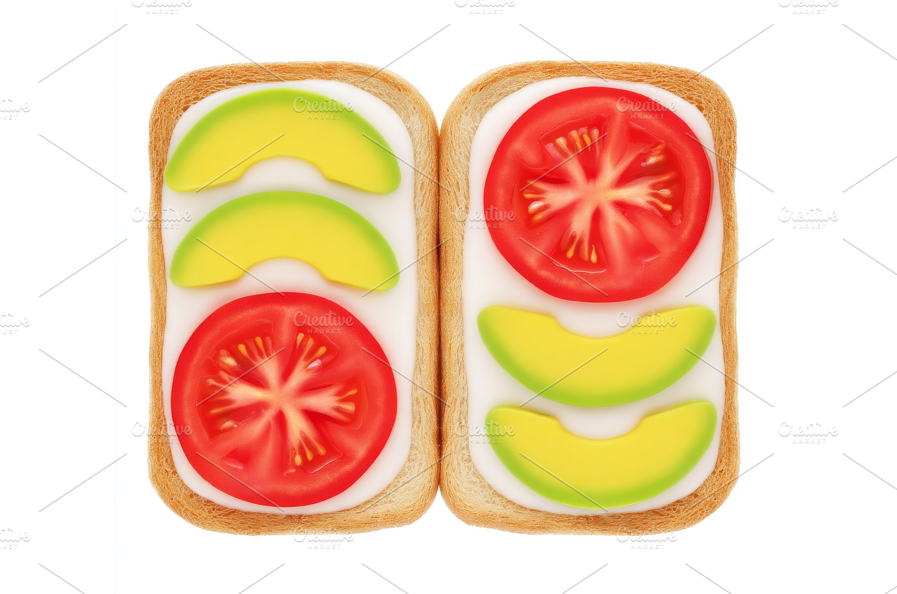 A top-down view of a sandwich, a Food & Drink Photo by ZinetroN